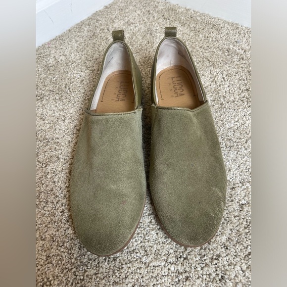Lucca Tabby Green Suede Slip On Casual Comfy Flat Loafers O773 - Picture 1 of 7